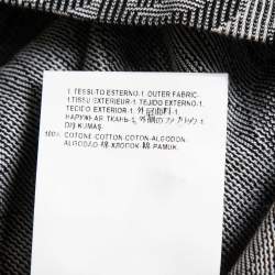 Versace Collection Black Patterned Cotton Knit Polo T-Shirt S