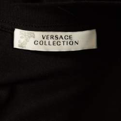 Pre Owned Versace Collection Black Printed Cotton T-Shirt XL