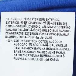 Pre Owned Versace Collection Blue Printed Cotton T-Shirt L