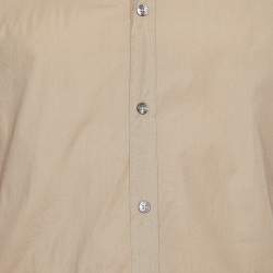 Pre Owned Versace Collection Beige Stretch Cotton Trend Fit Shirt L