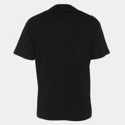 Pre Owned Versace Jeans Couture Black Jersey Printed T-Shirt M