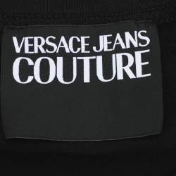 Pre Owned Versace Jeans Couture Black Jersey Printed T-Shirt M