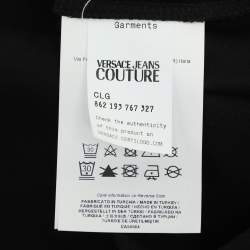 Pre Owned Versace Jeans Couture Black Jersey Printed T-Shirt M