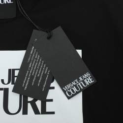 Pre Owned Versace Jeans Couture Black Cotton Printed T-Shirt L