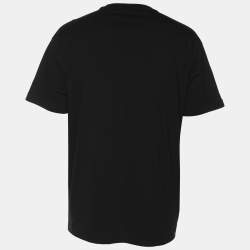 Pre Owned Versace Jeans Couture Black Cotton Printed T-Shirt L