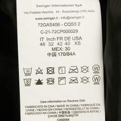 Pre Owned Versace Jeans Couture Black Sun Baroque Print Synthetic Zip-Up Hooded Jacket S