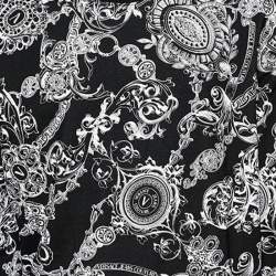 Pre Owned Versace Jeans Couture Black Regalia Printed Cotton Knit Sweatshirt 3XL