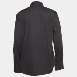 Versace Jeans Couture Black Cotton Long Sleeve Shirt XL