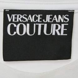 Versace Jeans Couture White Printed Jersey Cre Neck T-Shirt L