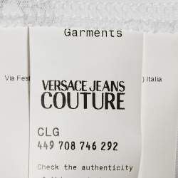 Versace Jeans Couture White Printed Jersey Cre Neck T-Shirt L