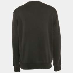 Pre Owned Versace Jeans Couture Black Logo Embroidered Sweatshirt L