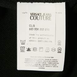Pre Owned Versace Jeans Couture Black Logo Embroidered Sweatshirt L