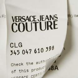 Versace Jeans Couture White Logo Embroidery Cotton Sweatshirt S