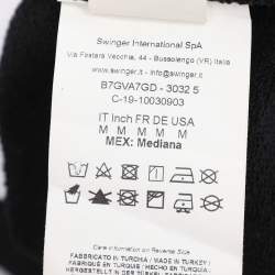 Pre Owned Versace Jeans Couture Black/White Jersey Logo Applique Sweatshirt M