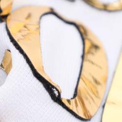 Pre Owned Versace Jeans Couture Black/White Jersey Logo Applique Sweatshirt M