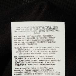 Pre Owned هودي فيرساتشي جينز كوتور تطريز شعار أسود قطن صغير (سمول)