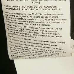 Pre Owned قميص فيرساتشي جينز كوتور قطن أسود بطبعات مقاس كبير جدًا - إكس لارج