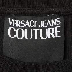 مملوكة مسبقًا Versace Jeans Couture Black Cotton T-Shirt & Joggers Set M/L