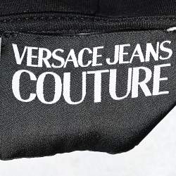 Pre Owned Versace Jeans Couture Black Baroque-Print Zipped Hoodie Jacket Size M