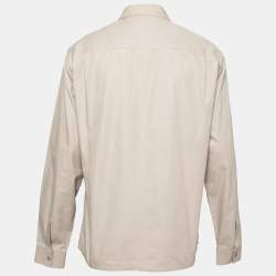 Pre Owned Versace Jeans Couture Beige Cotton Zip Front Shirt XXL