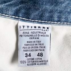 Pre Owned Versace Jeans Couture Vintage Blue Denim High-Rise Jeans Waist 34"