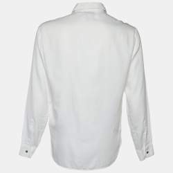Pre Owned Versace Jeans Couture White Cotton Button Front Shirt L