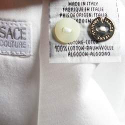 Pre Owned Versace Jeans Couture White Cotton Button Front Shirt L