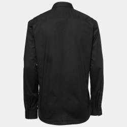 Pre Owned Versace Jeans Couture Black Cotton Button Front Shirt XL