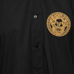 Pre Owned Versace Jeans Couture Black Cotton Button Front Shirt XL