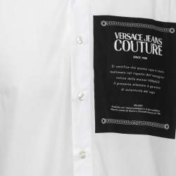 Pre Owned Versace Jeans Couture Monochrome Cotton Printed Button Down Shirt L