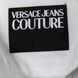 Pre Owned Versace Jeans Couture Monochrome Cotton Printed Button Down Shirt L