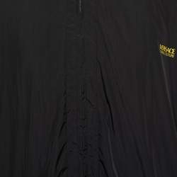 Pre Owned Versace Jeans Couture Black Color Block Synthetic Zip-Up Track Jacket 2XL