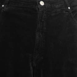 Pre Owned Versace Jeans Couture Black Velvet Jeans 4XL Waist 40"