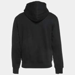 Versace Jeans Couture Black Cotton Logo Applique Hoodie M