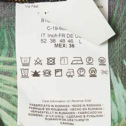 Pre Owned Versace Jeans Couture Green Jungle Print Crepe Short Sleeve Shirt XL