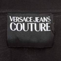 Pre Owned Versace Jeans Couture Black Logo Patch Cotton Pique Polo T-Shirt XL