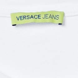 Versace Jeans White Logo Rubber Print Cotton T-Shirt XXXL