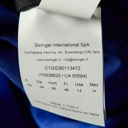 Versace Jeans Blue Cotton Blend Button Front Jacket L