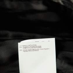 Versace Jeans Silver Metallic Jacquard Bomber Jacket L