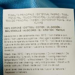 Pre Owned Versace Jeans Blue Printed Collar Cotton Polo T-Shirt M