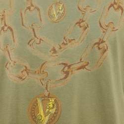 Pre Owned تي شيرت فيرساتشي جينز بيج قطن مقاس متوسط (ميديم)