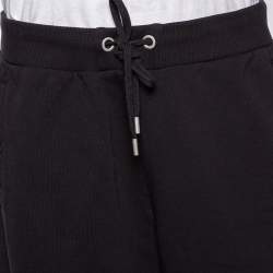 Pre Owned Versace Jeans Black Knit Logo Embroidered Shorts XL