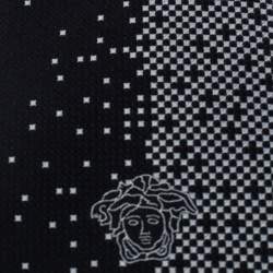 Pre Owned Versace Black Medusa Silk Jacquard Tie