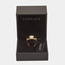 Versace Medusa Gold Tone Ring Size 65
