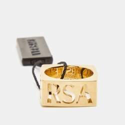 Versace Medusa Gold Tone Ring Size 65