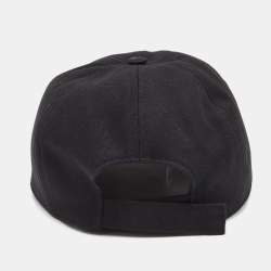 Pre Owned Versace Black Medusa Embroidered Cotton Canvas Baseball Cap 
