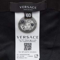 Pre Owned Versace Black Medusa Embroidered Cotton Canvas Baseball Cap 