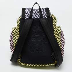 Versace Multicolor Nylon La Medusa La Greca Backpack