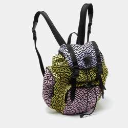 Versace Multicolor Nylon La Medusa La Greca Backpack