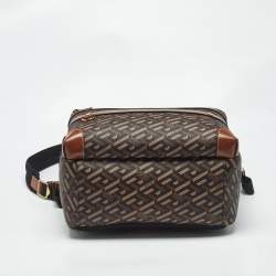 Pre Owned Versace Brown/Multicolor La Greca Signature Coated Canvas Backpack